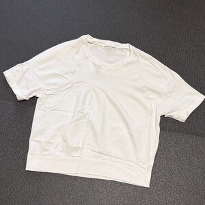 ZYIA White Short Crop Workout Top